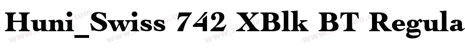 Huni_Swiss 742 XBlk BT Regular字体转换